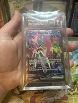Pokemon Iron Valiant ex 249/182 Paradox Rift SIR TAG 9 Mint - Image 4