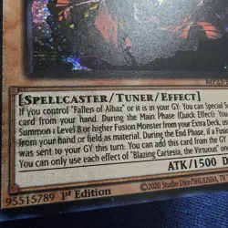 Yugioh Blazing Cartesia, the Virtuous MP23-EN162 - Prismatic Secret Rare - Image 3