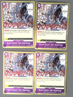 Gum Gum Jet Gatling Foil Op03-072 Playset ×4 One Piece TCG English - Image 1