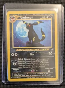 Pokemon TCG Umbreon Neo Discovery Holo Rare Card 13/75 - Image 1