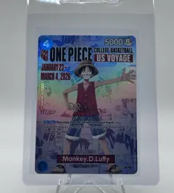 One Piece Mokey D Luffy College Basketball US Voyage Card Rutgers - Image 1