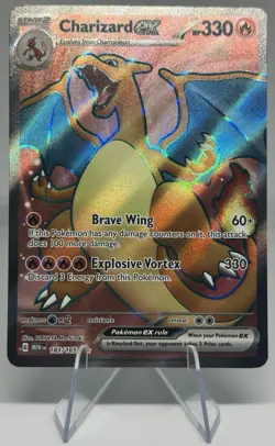 Pokemon Charizard ex Ultra Rare Holo Full Art Card 183/165 NM - Image 1