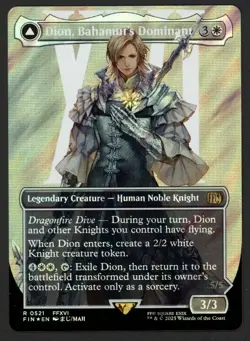 ***Surge FOIL Borderless Dion, Bahamut's Dominant** MTG Final Fantasy Kid Icarus - Image 1