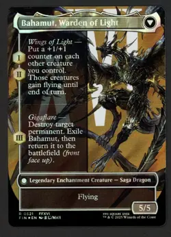 ***Surge FOIL Borderless Dion, Bahamut's Dominant** MTG Final Fantasy Kid Icarus - Image 2