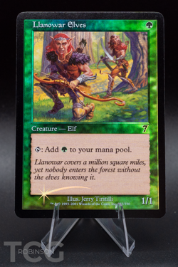 Llanowar Elves: 2001 Magic the Gathering - 7th Edition Foil - Image 1