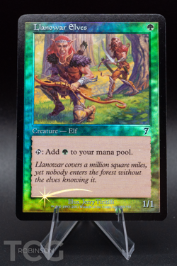 Llanowar Elves: 2001 Magic the Gathering - 7th Edition Foil - Image 1