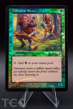 Llanowar Elves: 2001 Magic the Gathering - 7th Edition Foil - Image 1