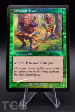 Llanowar Elves: 2001 Magic the Gathering - 7th Edition Foil - Image 1