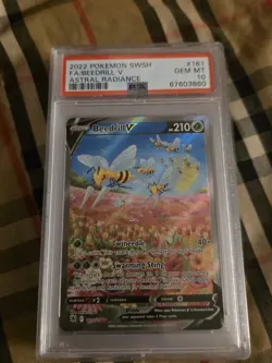 PSA 10 GEM MINT Beedrill V 161/189 Astral Radiance Alt Art Holo Pokemon Card - Image 1