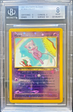 Pokemon Mew Southern Islands 2001 Promo 1/18 Holo Rare BGS 8 - Image 1