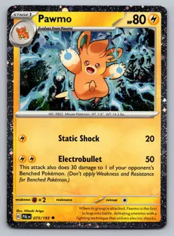 Pawmo Pokemon Paldea Evolved 075/193 Cosmos Holo Promo NM - Image 1