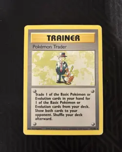 Pokemon Trader - Non Holo - Base Set - 77/102 - MP - Image 1