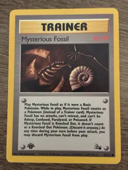 Pokemon TCG Mysterious Fossil Fossil 62/62 1st Edition Trainer 10 HP English 19… - Image 1
