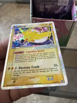 Pokemon TCG Zapdos EX Reverse Holo Secret Rare FireRed and LeafGreen 116/112 NM - Image 2