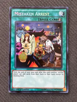 Yugioh Mistaken Arrest 1st Edition Secret Rare CORE-EN065 VLP/NM - Image 1