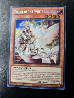 1xBPRO-EN024 Fallen of the White Dragon Secret Rare 1st Edition YuGiOh - Image 2
