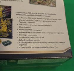 POKEMON SCARLET & VIOLET SURGING SPARKS POKEMON CENTER ETB SEALED - Image 5