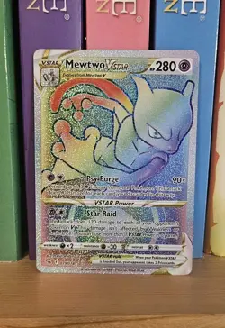 Pokemon Mewtwo Vstar Rainbow GO 079/078 Secret NM - Image 1