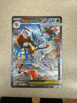 Mega Lucario EX Full Art Ultra Rare Holo Pokemon TCG XY 179/132 Card - Image 2
