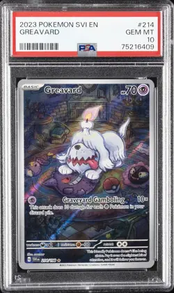 2023 POKEMON SVI EN-SCARLET & VIOLET ILLUSTRATION RARE #214 GREAVARD PSA 10 - Image 1