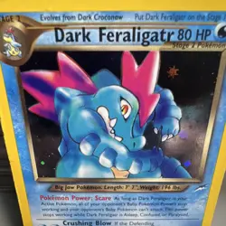 Pokemon Dark Feraligatr Holo Rare Unlimited Neo Destiny 5/105 English 2000 - Image 5