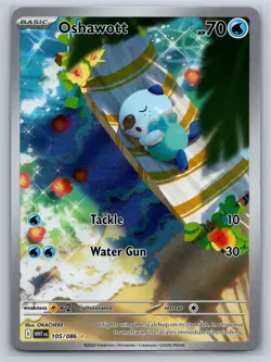Oshawott Illustration Rare SV: White Flare 105/086 NM Pokemon TCG - Image 1