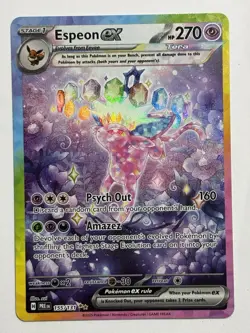 Pokemon TCG Espeon EX Prismatic Evolutions Special Illustration Rare 155/131 - Image 1