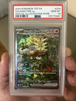 Pokemon TCG Gouging Fire EX Scarlet & Violet Temporal Forces 204/162 PSA 10 - Image 1