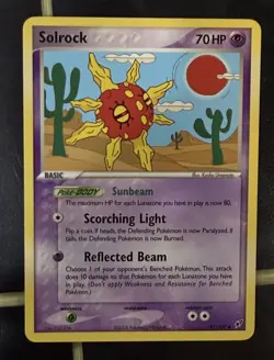 Pokemon Solrock 47/107 DX EX Deoxys NM - Image 1
