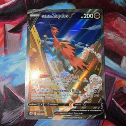 2021 Pokemon Sword & Shield Chilling Reign #174/198 Galarian Zapdos V - Image 1