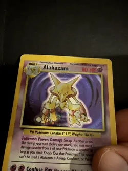 Pokemon TCG Alakazam Base Set 1/102 Holo Unlimited Holo Rare - Image 2