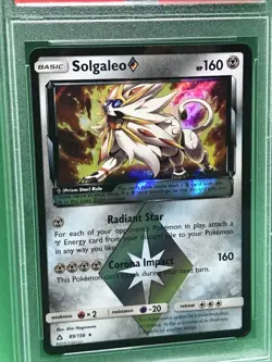 PSA 9 MINT Solgaleo 89/156 - S&M Ultra Prism 2018 Prism Star Holo Pokemon TCG - Image 4