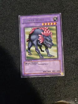 Yugioh Flower Wolf LOB-107 Rare 1st Ed LP - Image 1