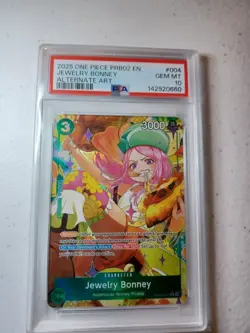 PSA 10 Gem Mint One Piece PRB02-004 Jewelry Bonney Alternate Art English - Image 1