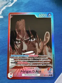 Portgas.D.Ace (002) (Alt Art) OP13-002 Carrying On His Will Foil🔺One piece TCG - Image 1