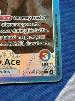 Portgas.D.Ace (002) (Alt Art) OP13-002 Carrying On His Will Foil🔺One piece TCG - Image 4
