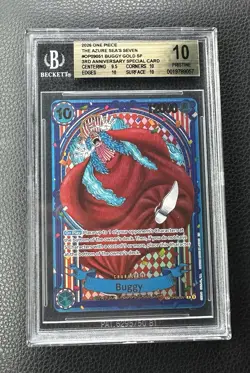 One Piece CCG Buggy Gold SP OP14 Anniversary Beckett (BGS) 10 Gem Mint English - Image 2