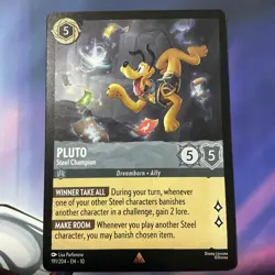 Pluto - Steel Champion 191/204 Rare Whispers In The Well Disney Lorcana TCG NP - Image 1