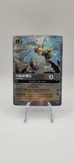 Disney Lorcana TCG: Tinker Bell - Giant Fairy 11/P3 - Glimmer Foil PROMO- NM - Image 1