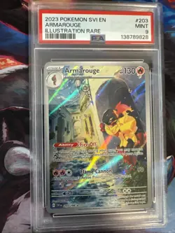 Armarouge Scarlet & Violet Base Illustration Rare Holo Pokemon TCG Card 203/198 - Image 1