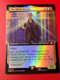 1x FOIL BORDERLESS THE NINTH DOCTOR - Doctor Who - MTG - Magic the Gathering - Image 1