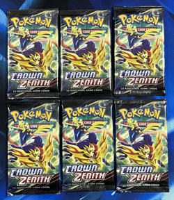 Pokemon Crown Zenith Booster Pack Lot X6 2023 Sword & Shield Nm Mint Giratina - Image 1