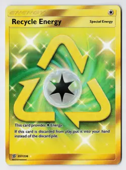 Recycle Energy 257/236 - Pokemon Unified Minds Secret Gold Rare Full Art Holo NM - Image 1
