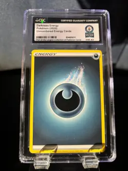 Pokemon 2020 Darkness Energy CGC 1/1 Graded World Record Guinness Gray - Image 1