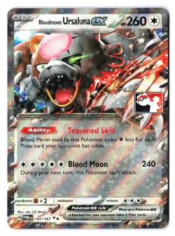 Bloodmoon Ursaluna ex 141/167 - Pokemon Prize Pack Series Stamp Holo Foil NM - Image 1