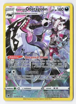 Galarian Obstagoon TG10/TG30 - Pokemon Astral Radiance Trainer Gallery Holo NM - Image 1