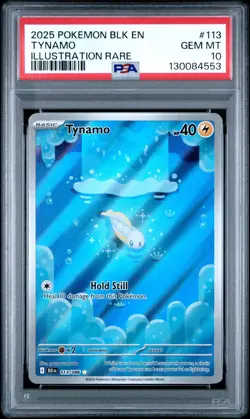 2025 POKEMON BLK EN-BLACK BOLT ILLUSTRATION RARE #113 TYNAMO PSA 10 - Image 1