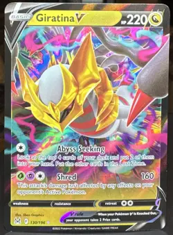 Pokemon Giratina V 130/196 Swsh11 Lost Origin Ultra Rare (Full Art) Holo Card - Image 1