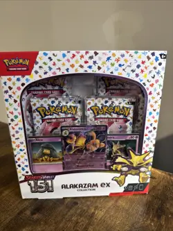 Pokemon TCG Scarlet and Violet - 151 Alakazam ex Collection Box - 4 Packs 820650855269 - Image 1
