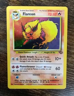 Pokemon Jungle Flareon 3/64 Holo Rare - Image 1